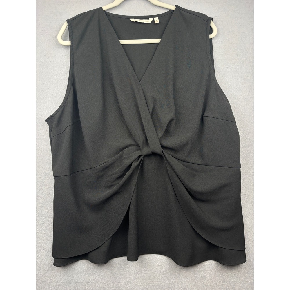 Soft Surroundings Sleeveless Top Womens 3X Twist Front V-Neck